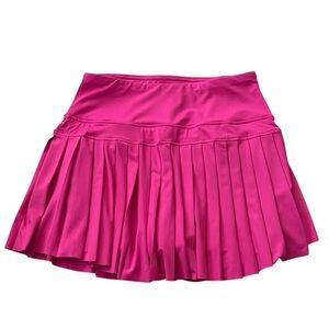 Kyoden Hot Pink Pleated Skirt Skort With Built In Shorts With Pockets Size XS
